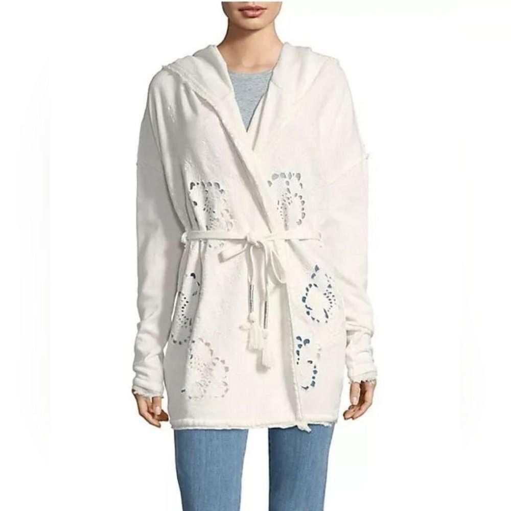 Oh Pretty Daze White Cardigan FREE PEOPLE Size Medium